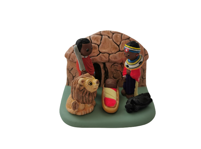 CRECHE en céramique BLOC 8x7cm- MASAÏ