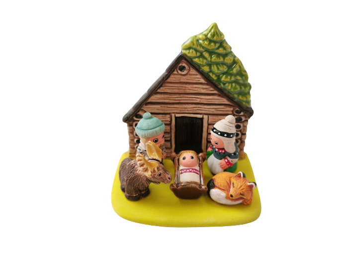CRECHE en céramique BLOC 8x7cm- NORVEGE