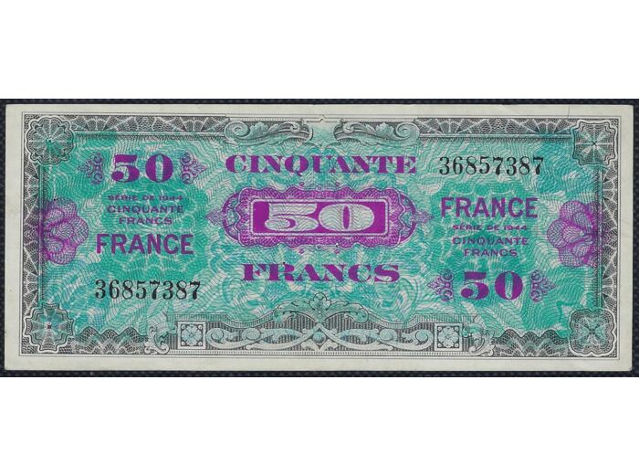 FRANCE 50 FRANCS FRANCE TYPE 1945 SANS SERIE TTB+ 387 (VF24/01)