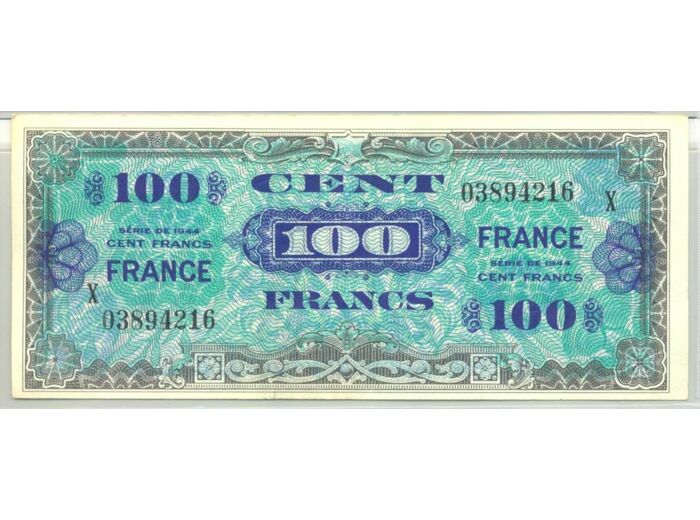 FRANCE 100 FRANCS Type FRANCE 1945 SERIE X GRAND X SUP 216