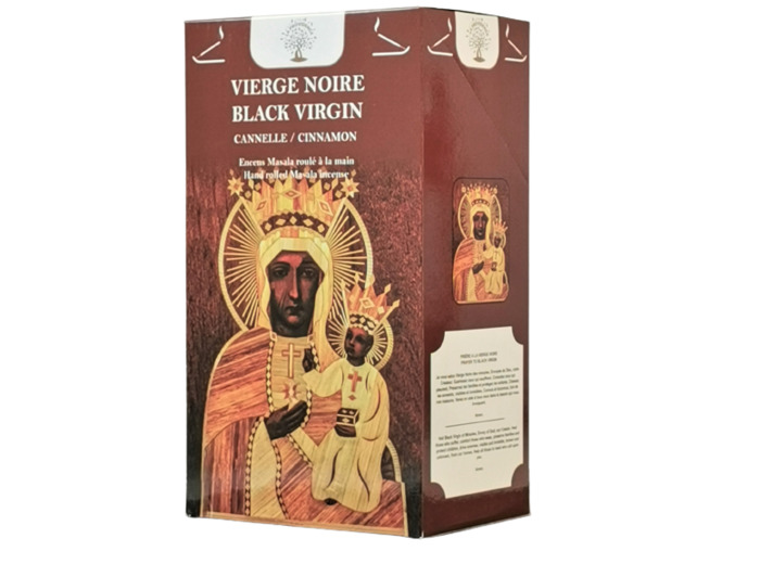 12 étuis de 12 bâtons d'Encens - VIERGE NOIRE - Cannelle