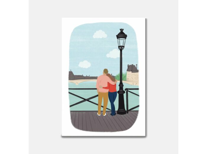 Carte Couple Sur Le Pont  - Pascale Editions