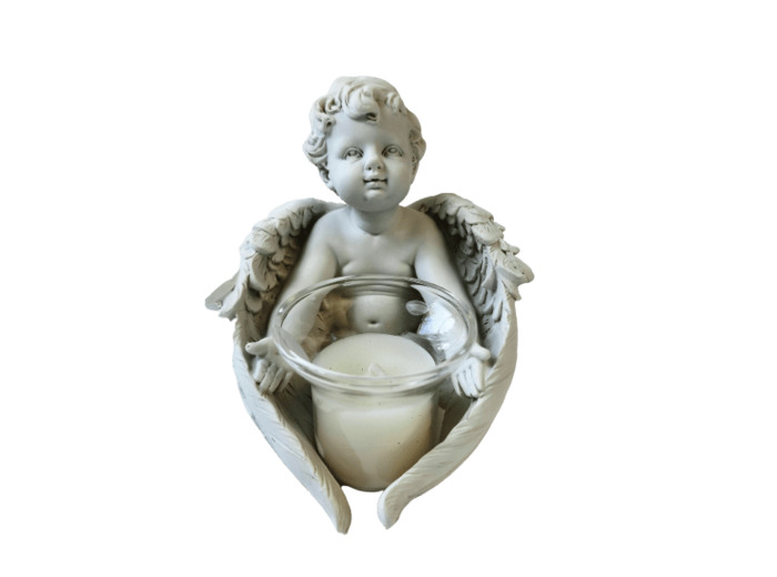 Statue en Résine 9cm - ANGE BOUGEOIR