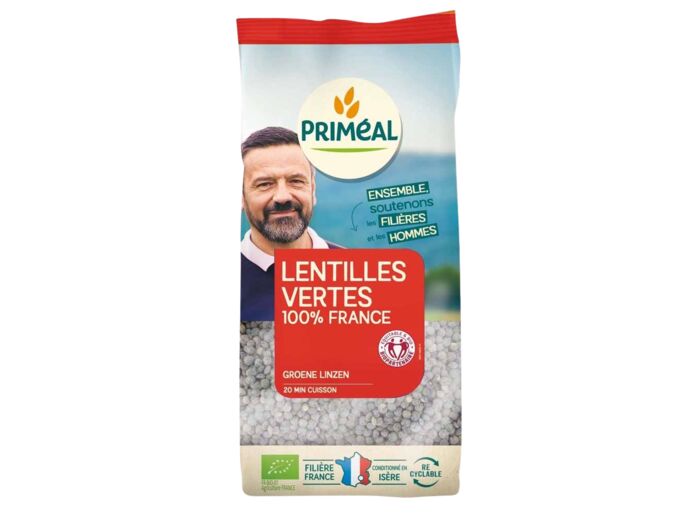 Lentilles vertes Bio 100% France-500g-Priméal