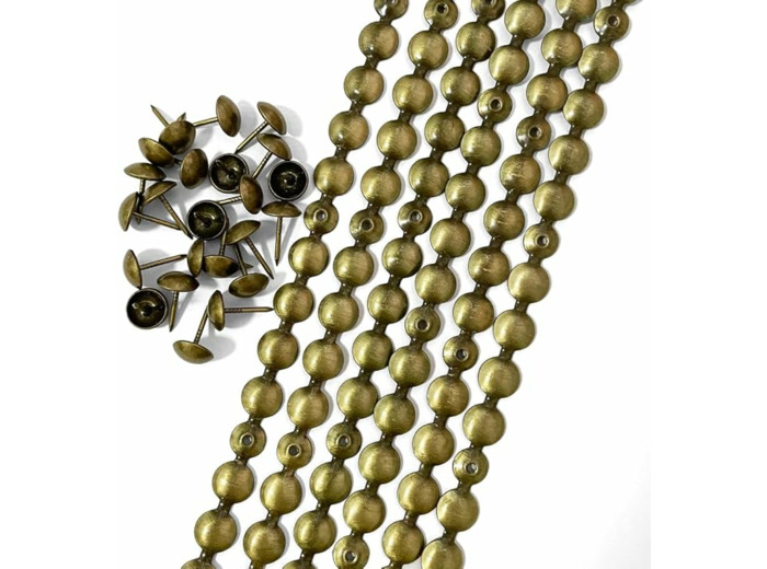 BANDE CLOUS DECORATIFS DIAM 11MM LAITON BROSSE 201