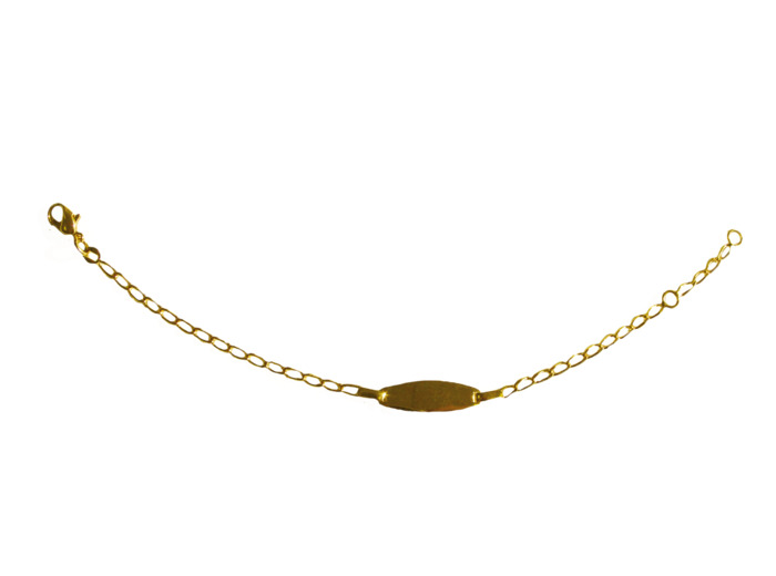 Bracelet en Plaqué Or - IDENTITE BB CHEVAL 16CM
