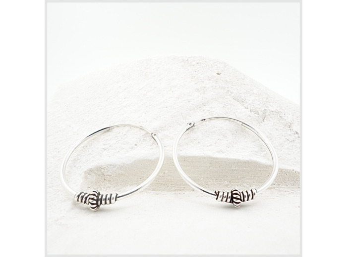 Créoles Ethniques en argent massif