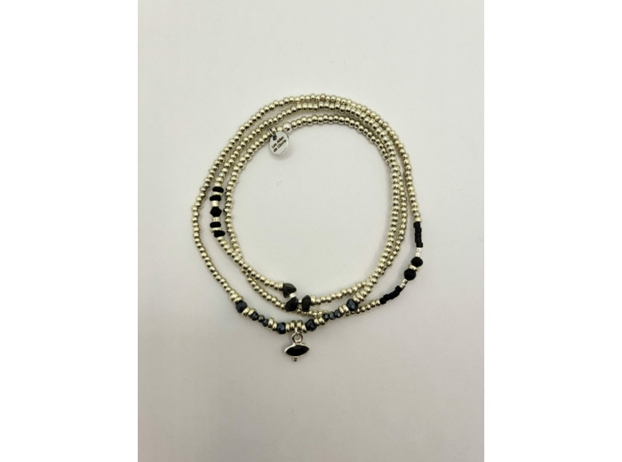 BRACELET MULTIRANGS SAND SILVER VERTUS