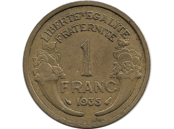 FRANCE 1 FRANC MORLON 1935 TTB