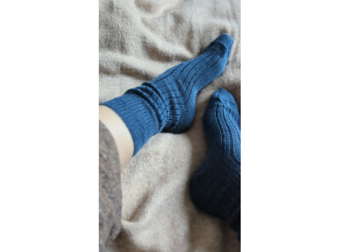 Chaussettes CHILL - 80% mohair / Bleu arctique