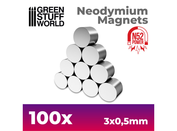 100 Aimants Néodymes 3x0,5mm