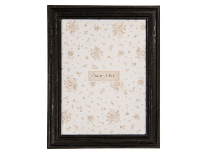 Cadre photo noir bois 14x2x19cm