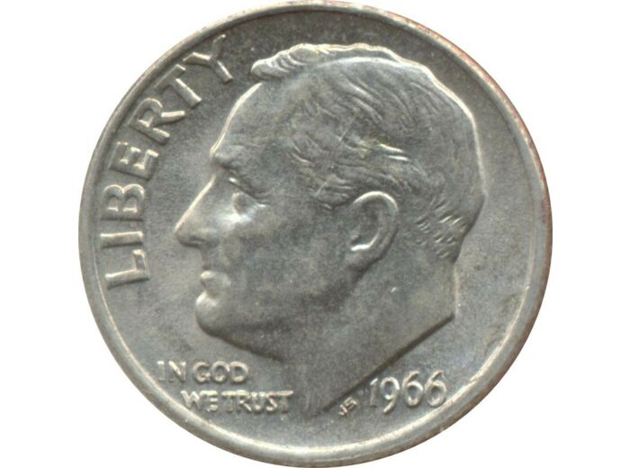 AMERIQUE ( U.S.A ) ONE DIME (10 cents) 1966 ROOSEVELT DIME TTB+