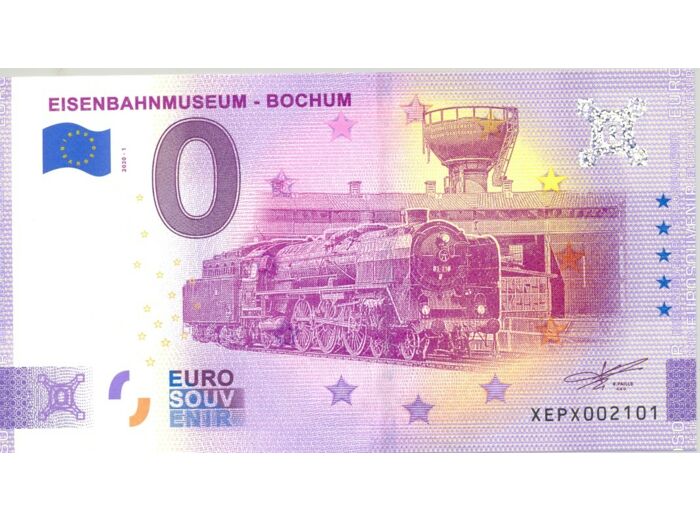 ALLEMAGNE 2020-1 EISENBAHNMUSEUM BOCHUM (ANNIVERSAIRE) BILLET SOUVENIR 0 EURO