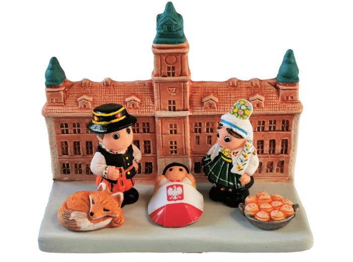 CRECHE en céramique BLOC 8x7cm- POLOGNE