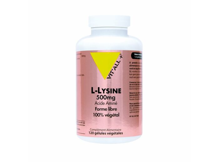L-Lysine 500 mg-120 gélules-Vit'all+