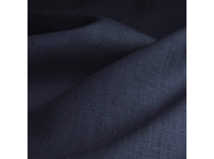 LIN LAVÉ X 3 MÈTRES BLEU MARINE