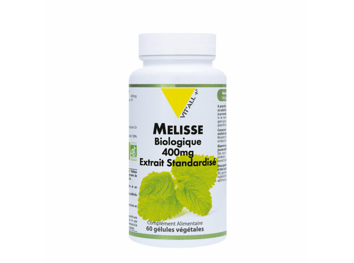 Mélisse Bio 400mg-60 gélules végétales-Vit'all+