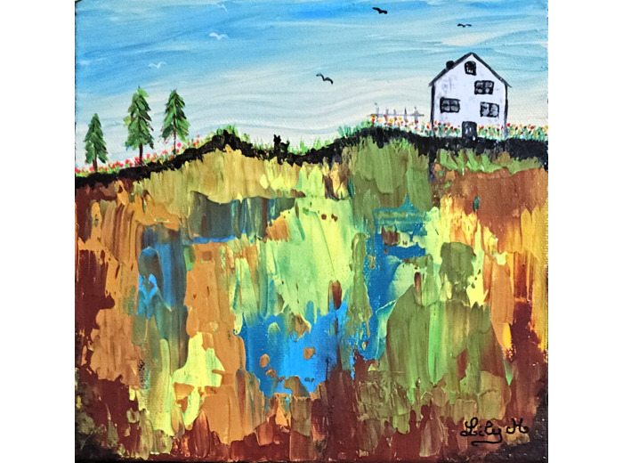 Tableau 3D 20x20 cm Série "Home Sweet Home" #1