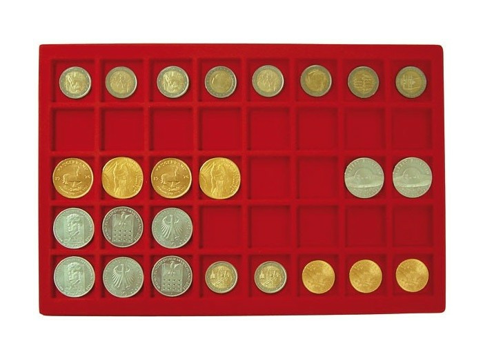 PLATEAU 40 CASES rouge maximum 34 mm 2329-40