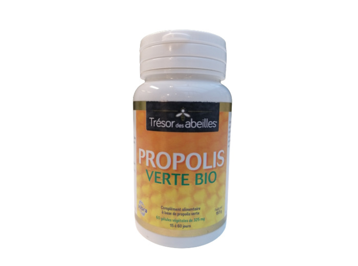 Propolis verte bio-60 gélules-Trésor des Abeilles.
