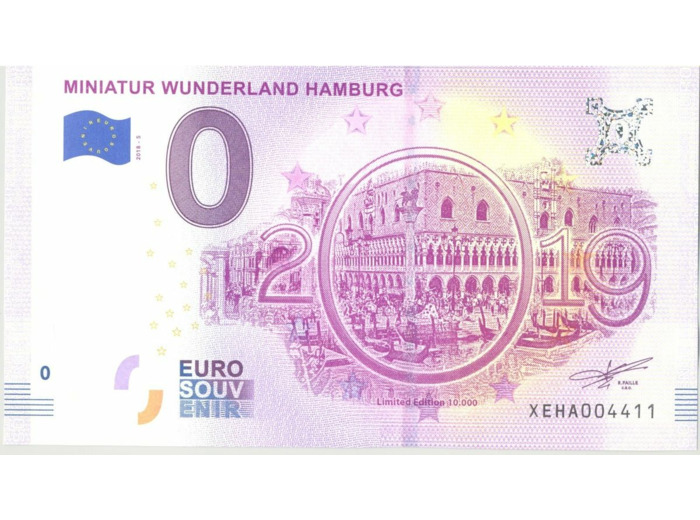 ALLEMAGNE 2018-5 MINIATUR WUNDERLAND BILLET SOUVENIR 0 EURO TOURISTIQUE NEUF