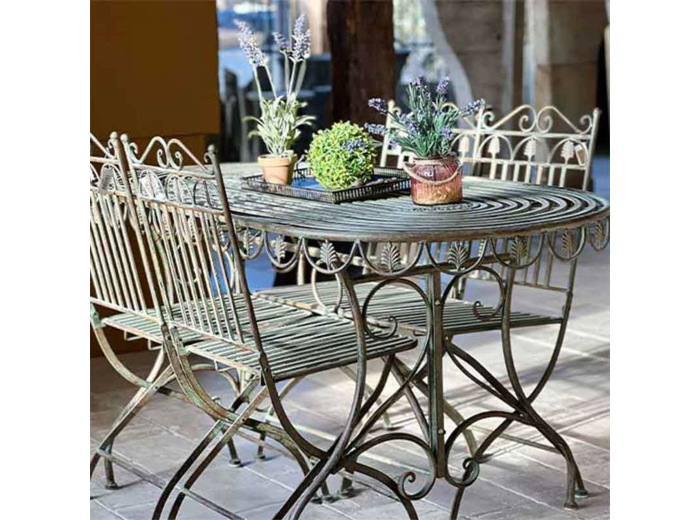 Ensemble table et 4 chaises 160x80x76cm