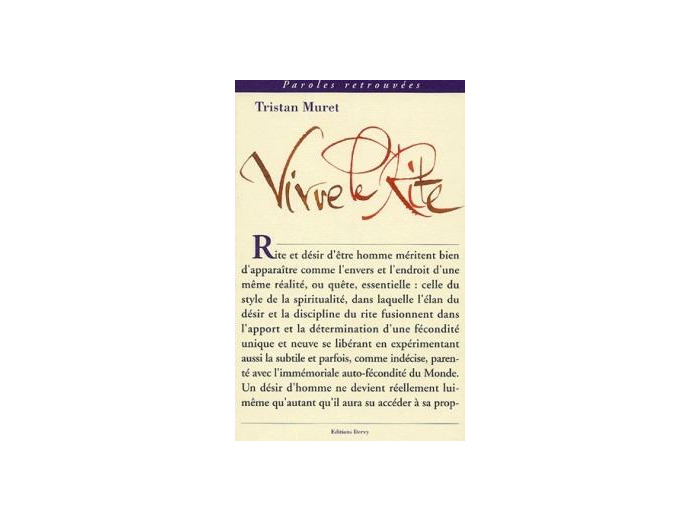 Vivre le rite