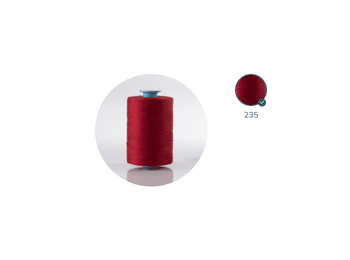 ZX 75-235 ROUGE FIL À COUDRE 100% POLYESTER TRÈS RÉSISTANT bobine 1000m