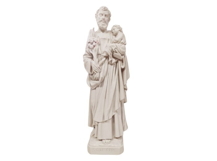 St Joseph 60cm résine BLANCHE