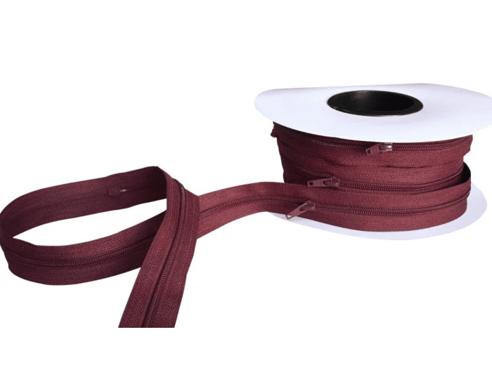 Rouleau de fermeture à glissière 5mm bordeaux foncé173 25m H88931