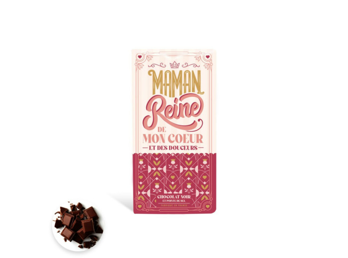 Tablette Maman Chocolat Noir Sel de Guérande 70%
