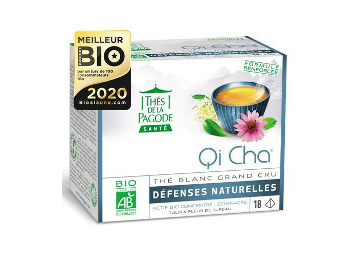 Thé blanc Qi Cha bio-18 sachets-Thés de la pagode
