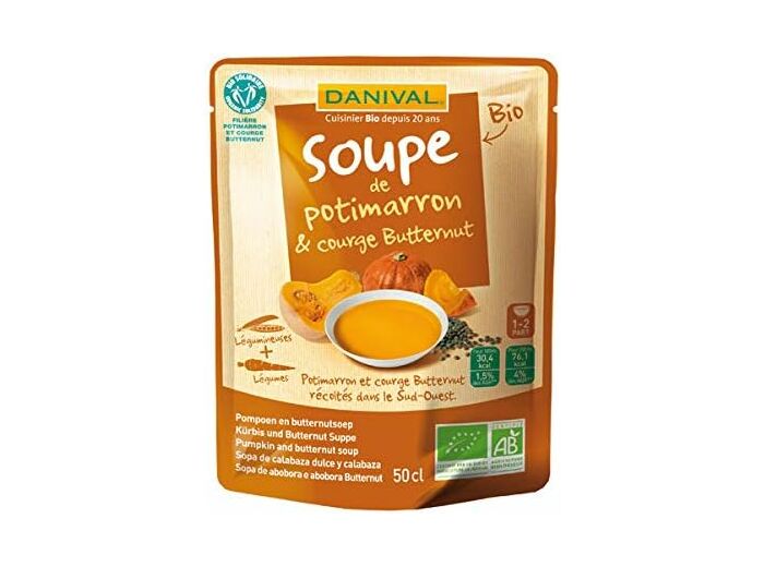 Soupe potimarron courge butternut 50cl Danival