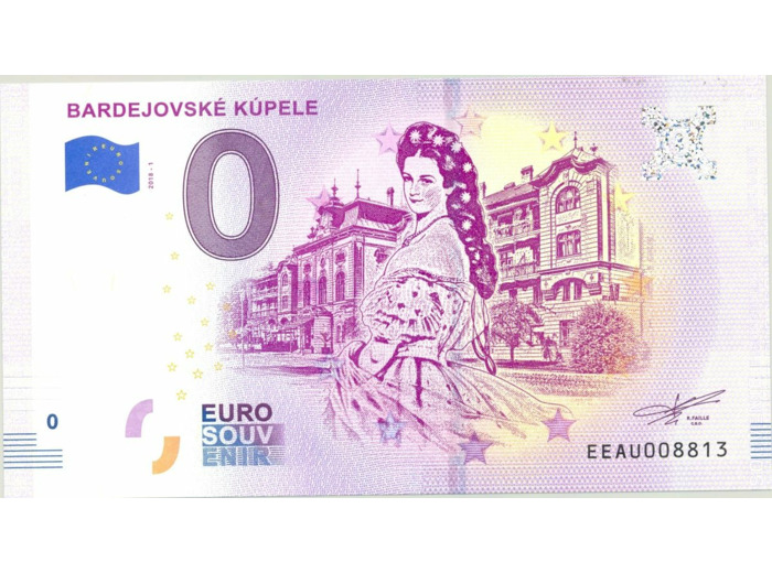 SLOVAQUIE 2018-1 BARDEJOVSKE KUPELE BILLET SOUVENIR 0 EURO TOURISTIQUE NEUF