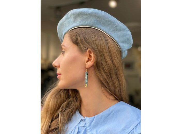 Boucles d’oreilles pendantes blue