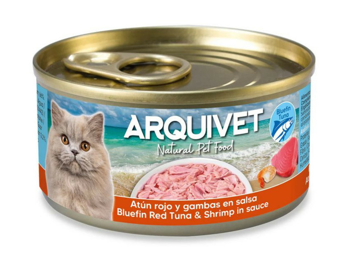 ARQUIVET, Filets de thon rouge & crevettes en sauce - 80g