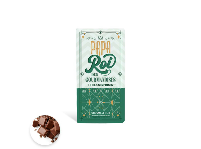 Tablette Papa Chocolat Lait Crêpe Dentelle