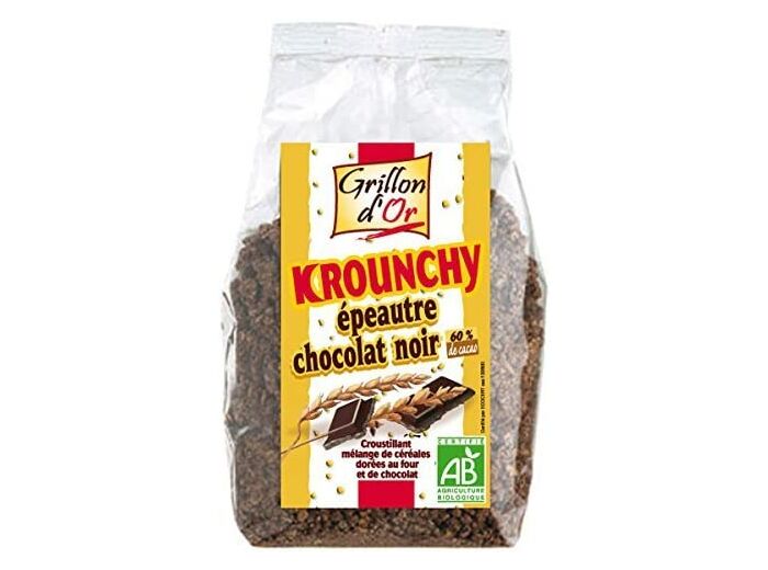 Krounchy epeautre chocolat noir 500g Grillon d Or