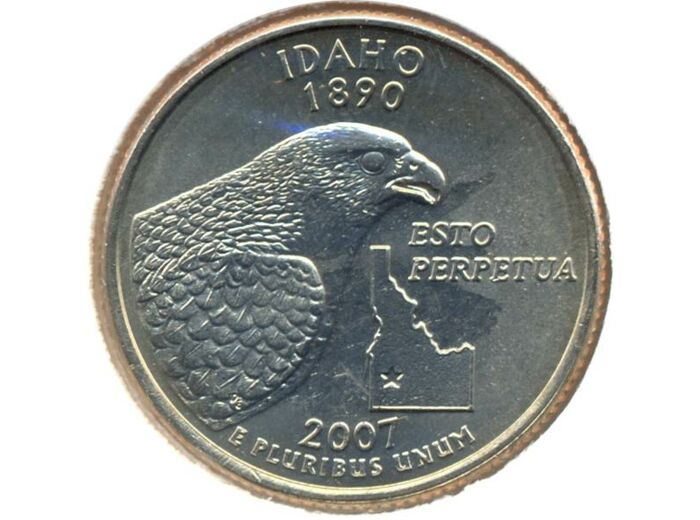 AMERIQUE (U.S.A) 1/4 DOLLAR 2007 P IDAHO SUP-
