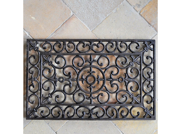 Gratte pieds fonte marron 35x57cm