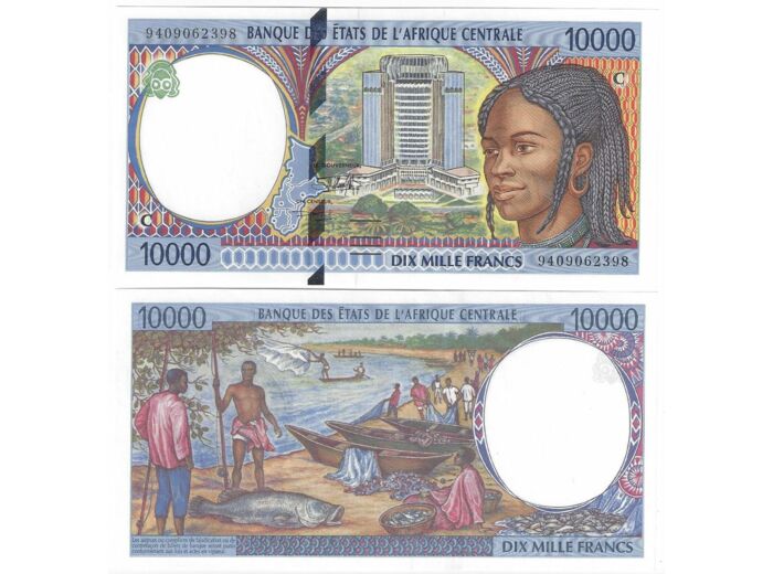 BANQUE DES ETATS DE L'AFRIQUE CENTRALE B.E.A.C CONGO 10000 FRANCS 1994 NEUF P.105 Ca