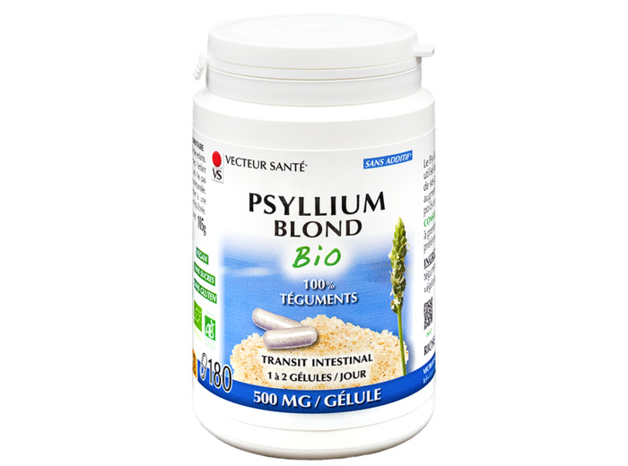 Psyllium blond Bio-180 gélules-Vecteur santé