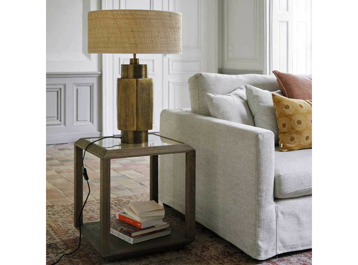 Lampe Runa aluminium doré 21x63x18cm