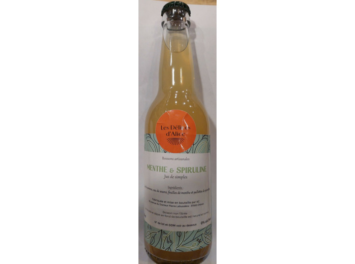 Jus de fruits Menthe et Spiruline 33cl