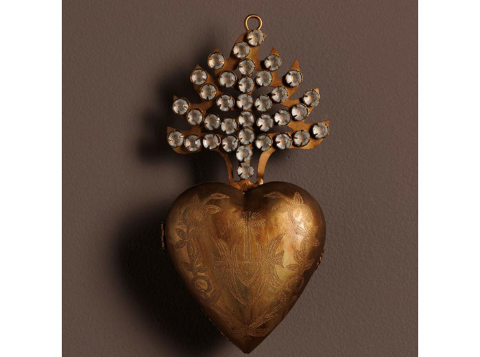 Boîte Ex-voto bijou or 9x18x4cm