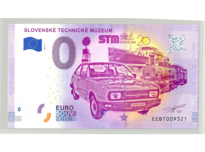 SLOVAQUIE 2019-1 TECHNICKE MUZEUM BILLET SOUVENIR 0 EURO TOURISTIQUE NEUF
