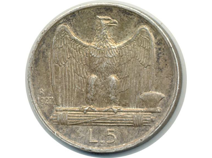 ITALIE 5 LIRE 1927 R VITTORIO EMANUELE III TTB+ (W67.1)