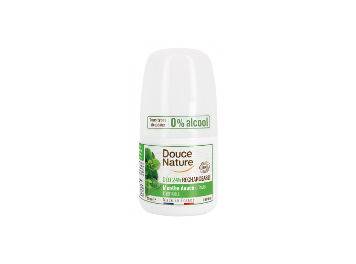 Déodorant à bille rechargeable tous types de peaux menthe douce 50ml