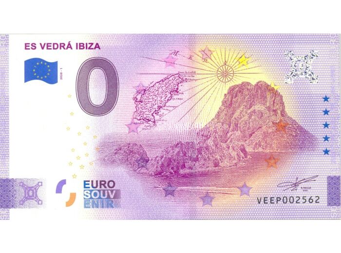 ESPAGNE 2020-1 ES VEDRA IBIZA BILLET SOUVENIR 0 EURO TOURISTIQUE  NEUF